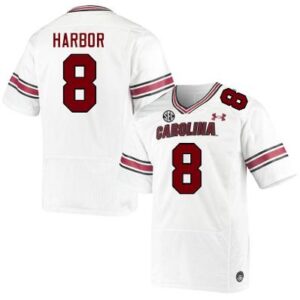 Men #8 Nyck Harbor South Carolina Gamecocks Football Jerseys Stitched White