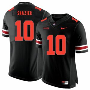 Men's Ohio State Buckeyes #10 Ryan Shazier Football Jersey Black Shadow
