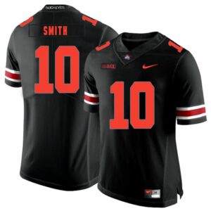 Men's Ohio State Buckeyes #10 Troy Smith Football Jersey Black Shadow