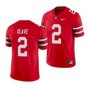 Men's Ohio State Buckeyes #2 Chris Olave Jersey Jersey College Red Stitched