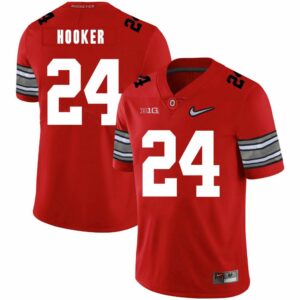 Men's Ohio State Buckeyes #24 Malik Hooker Football Jersey Diamond Red