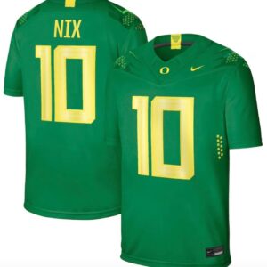 Men's Oregon Ducks Bo Nix Jersey #10 College Green