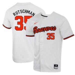 Men's NCAA 2024 Oregon State Beavers #35 Adley Rutschman Baseball Jersey White