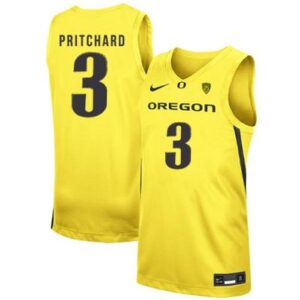 Men's Payton Pritchard #3 Yellow Jersey Oregon Ducks College Basketball Jersey