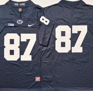 Men's Penn State Pat Freiermuth Jersey #87 College Game Navy No Name