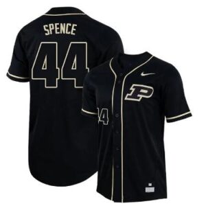 Men's Purdue University Baseball Jersey #44 K Spence Black All Stitched