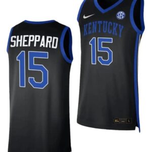 Men's Reed Sheppard Jersey #15 Kentucky Wildcats Limited Alternate Black