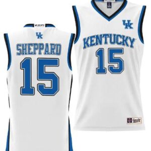 Men's Reed Sheppard Jersey 15 Kentucky Wildcats NIL Basketball Lightweight White