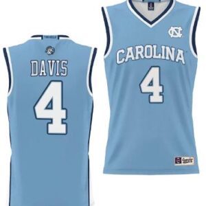 Men's RJ Davis Jersey 4 UNC Tar Heels College NIL Basketball Lightweight Blue