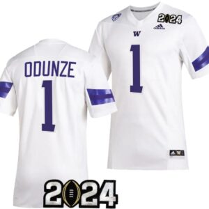 Men's Rome Odunze Jersey #1 Washington Huskies 2024 College National Championsh