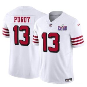 Men's San Francisco 49ers #13 Brock Purdy New White Super Bowl LVIII Jersey
