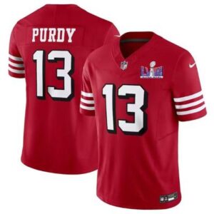 Men's San Francisco 49ers #13 Brock Purdy Red 2024 Super Bowl LVIII Patch Jersey