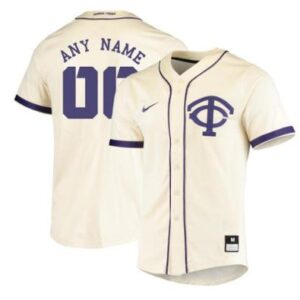 Men's TCU Horned Frogs Custom Baseball Jersey Cream All Stitched