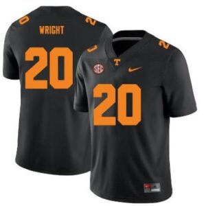 Men's Tennessee Volunteers #20 Jaylen Wright Jersey College Football New Black