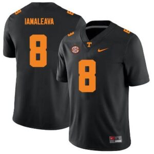 Nico Lamaleava Tennessee Volunteers Jersey – Black #8 – College Football – All Stitched