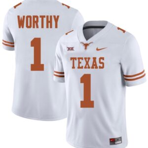 Men's Texas Longhorns #1 Xavier Worthy College Football Jersey