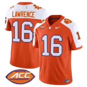 Men's Trevor Lawrence Jersey #16 Clemson Tigers Vapor Limited Acc Patch Alterna