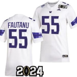 Men's Troy Fautanu Jersey #55 Washington Huskies 2024 College National Champion
