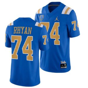 Men's UCLA Bruins Sean Rhyan Jersey #74 Blue College Uniform