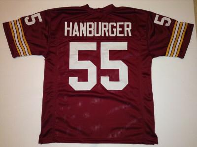 Men's UNSIGNED CUSTOM Sewn Stitched Chris Hanburger Burgundy Jersey
