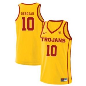 Men's USC Trojans DeMar DeRozan #10 College Replica Basketball Jersey Yellow