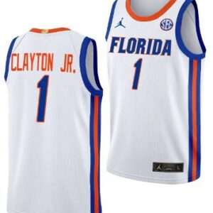 Men's Walter Clayton Jr Jersey 1 Florida Gators Limited Basketball  Home White