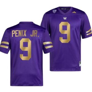 Men's Washington Huskies Michael Penix Jr Jersey #9 College Premier Purple