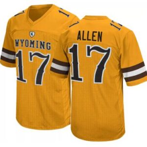 Men's Wyoming Cowboys Josh Allen #17 Gold College Football Jersey
