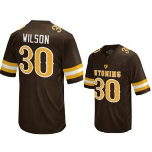 Men's Wyoming Cowboys Logan Wilson #30 Brown College Football Jersey