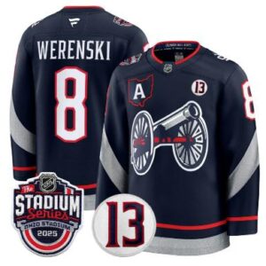 Men Zach Werenski Jersey #8 Columbus Blue Jackets 2025 Stadium Series Stitched