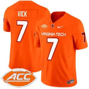 Michael Vick Jersey#7 Virginia Tech Hokies Vapor Limited College Football Orange