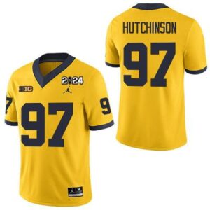 Michigan Wolverines 97 Aidan Hutchinson Yellow 2024 College Men Jersey