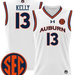 Miles Kelly Jersey #13 Auburn Tigers 2024 Lightweight Basketball White