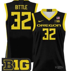 Nate Bittle Jersey #32 Oregon Ducks 2024 Lightweight Basketball Black
