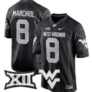 Nicco Marchiol Jersey #8 West Virginia Mountaineers Game Football Coal