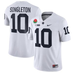 Nicholas Singleton Jersey #10 Penn State Nittany Lions Rose Patch Football White