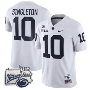 Nicholas Singleton Jersey #10 Penn State Nittany Lions PSU Patch Football White