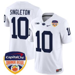 Nicholas Singleton Jersey #10 Penn State Orange Bowl Patch Stitched White