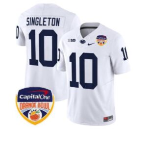 Nicholas Singleton Jersey #10 Penn State Orange Bowl Patch Stitched White