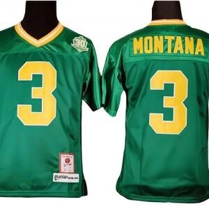Notre Dame Fighting Irish #3 Joe Montana 1977 Green Football Jersey