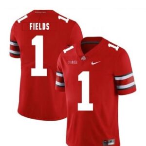Ohio State Buckeyes #1 Justin Fields College NCAA Football Jersey Red