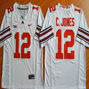 Ohio State Buckeyes #12 Cardale Jones White 2015 College Football Limited Jersey