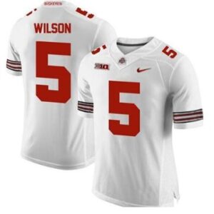 Ohio State Buckeyes #5 Garrett Wilson NCAA Football Jersey White