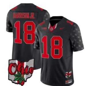 Ohio State Buckeyes Marvin Harrison Jr Jersey #18 Alternate 2023 Black Limited
