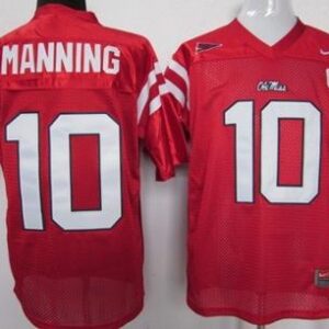Ole Miss Rebels #10 Eli Manning Red Jersey