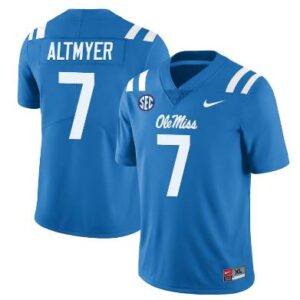 Ole Miss Rebels Luke Altmyer Jersey #7 College Football All Stitched Light Blue