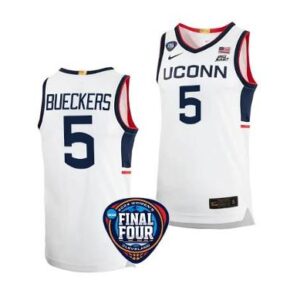 Paige Bueckers Jersey #5 UConn Huskies 2024 NCAA March Madness Final Four White