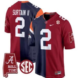 Patrick Surtain II Jersey #2 Alabama Crimson Tide Split Football Game Stitched
