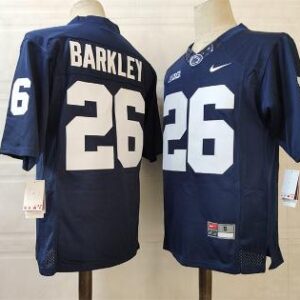 Penn State Saquon Barkley Jersey #26 College Football Game Navy With Name