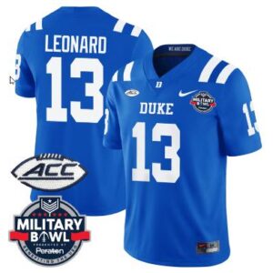 Riley Leonard Jersey #13 Duke Blue Devils Football Limited Royal - Military Bowl